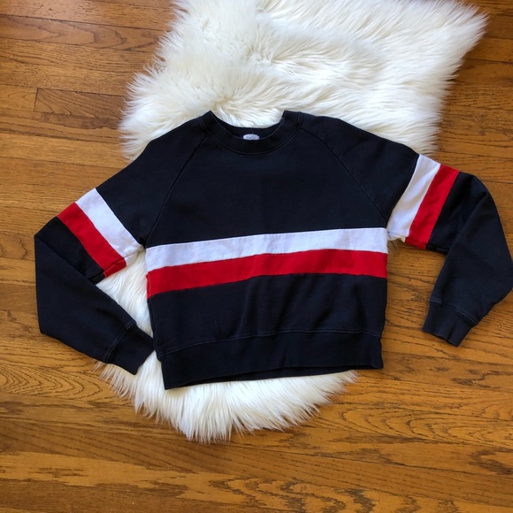 SOLD! Bandy Melville Striped Crew Neck Sweater - Picture 2 of 6